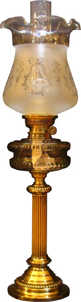 Antike Petroleumlampen, Steh- u. Tischlampen. Antique oil kerosene lamps. Floor and table lamps.